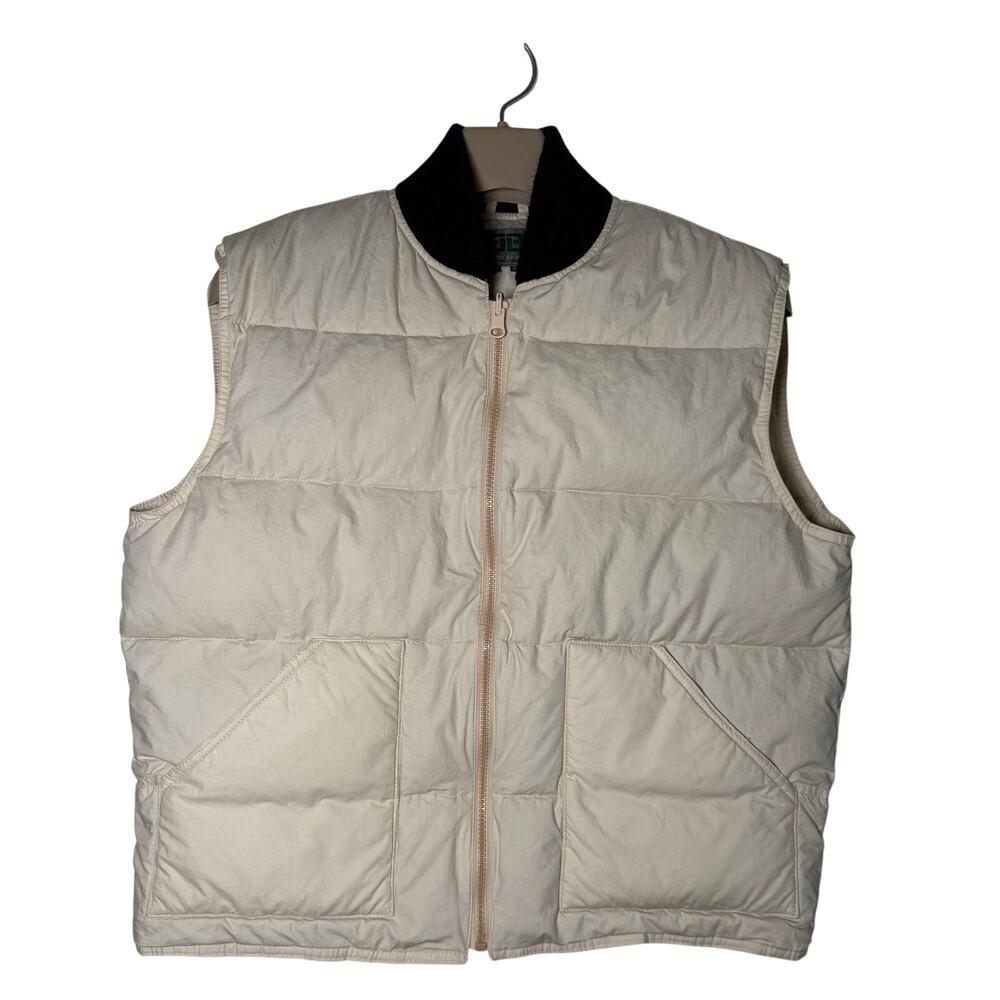 Bibi Bros Off White Duck Down Feather Puffer Vest Size MEDIUM Womens Waterfowl